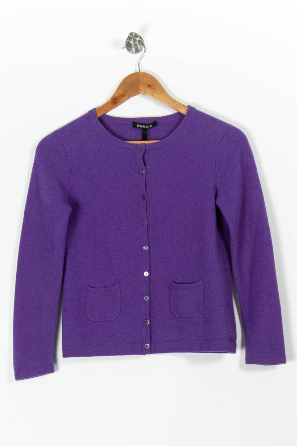 Cardigan Violet - Taille XS/34 de la marque Rodier | PARAD91307 - Vendu par Paradigme - Image 2