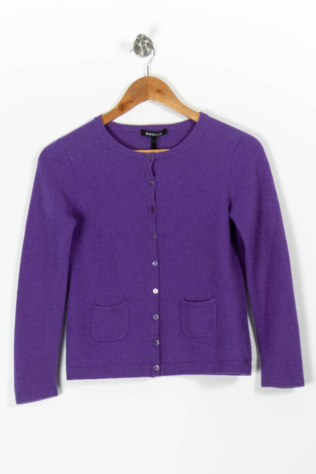 Cardigan Violet - Taille XS/34 de la marque Rodier | PARAD91307 - Vendu par Paradigme - Image 2
