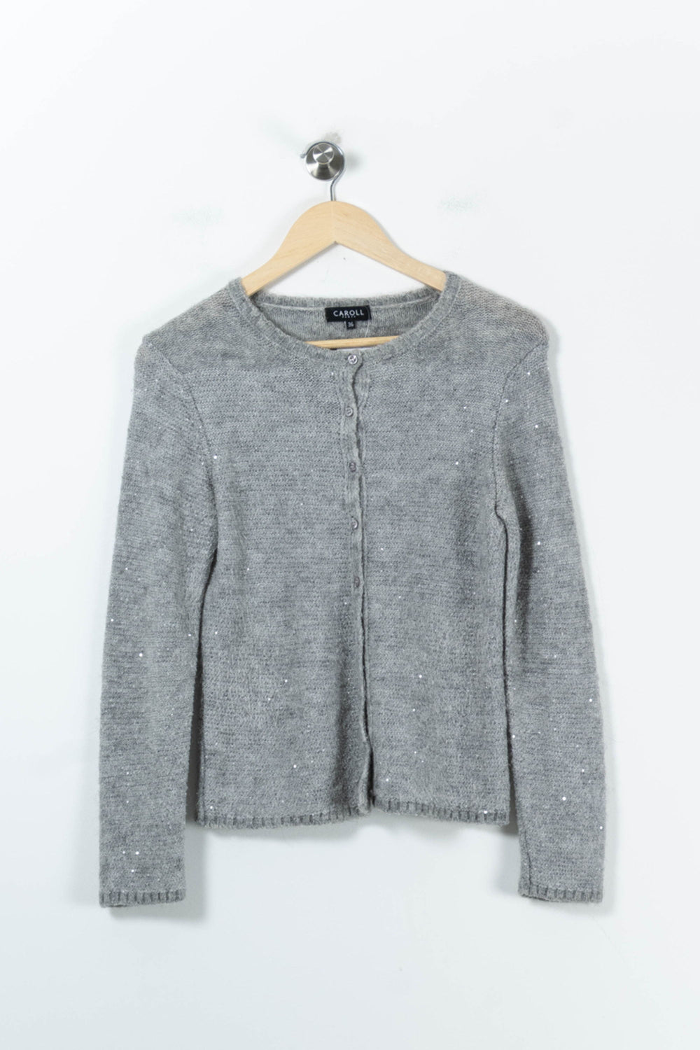 Cardigan Gris - Taille S/36 de la marque Caroll | PARAD91308 - Vendu par Paradigme - Image 2