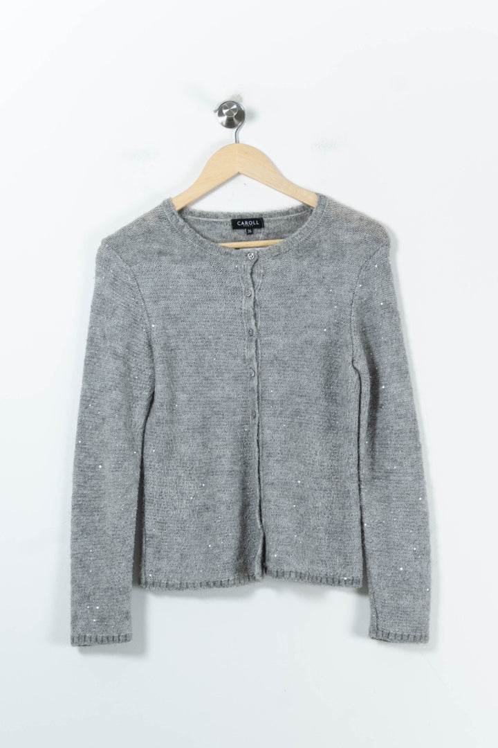 Cardigan Gris - Taille S/36 de la marque Caroll | PARAD91308 - Vendu par Paradigme - Image 2