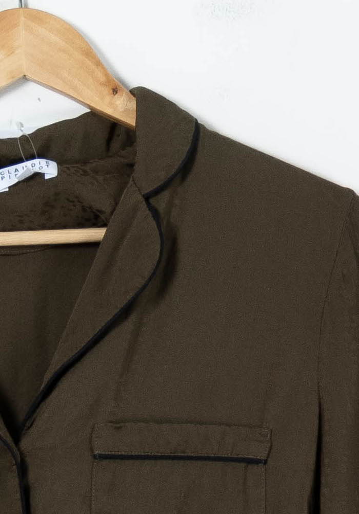 Chemise Verte - Taille S/36 de la marque Claudie Pierlot | PARAD91309 - Vendu par Paradigme - Image 3