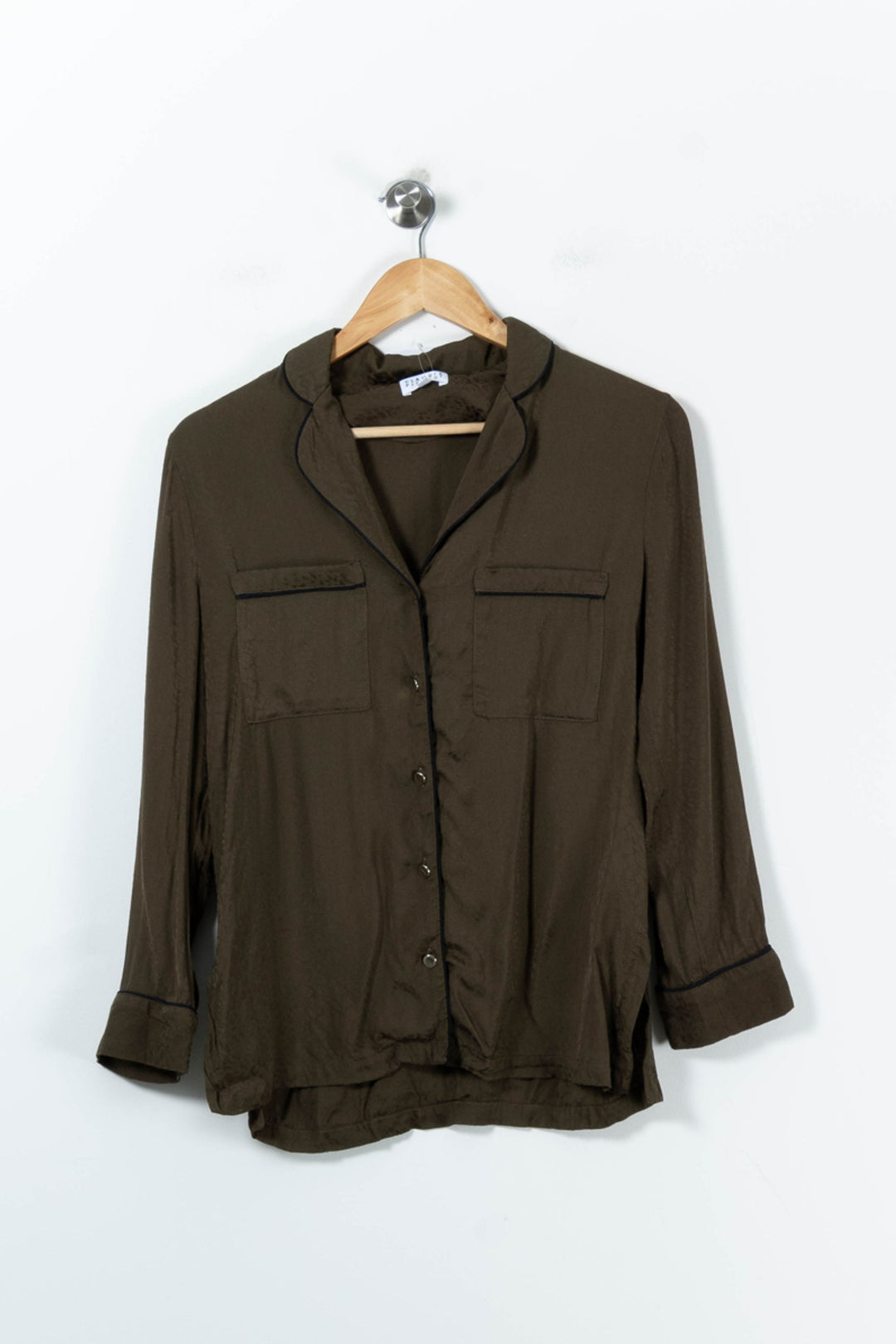 Chemise Verte - Taille S/36 de la marque Claudie Pierlot | PARAD91309 - Vendu par Paradigme - Image 2