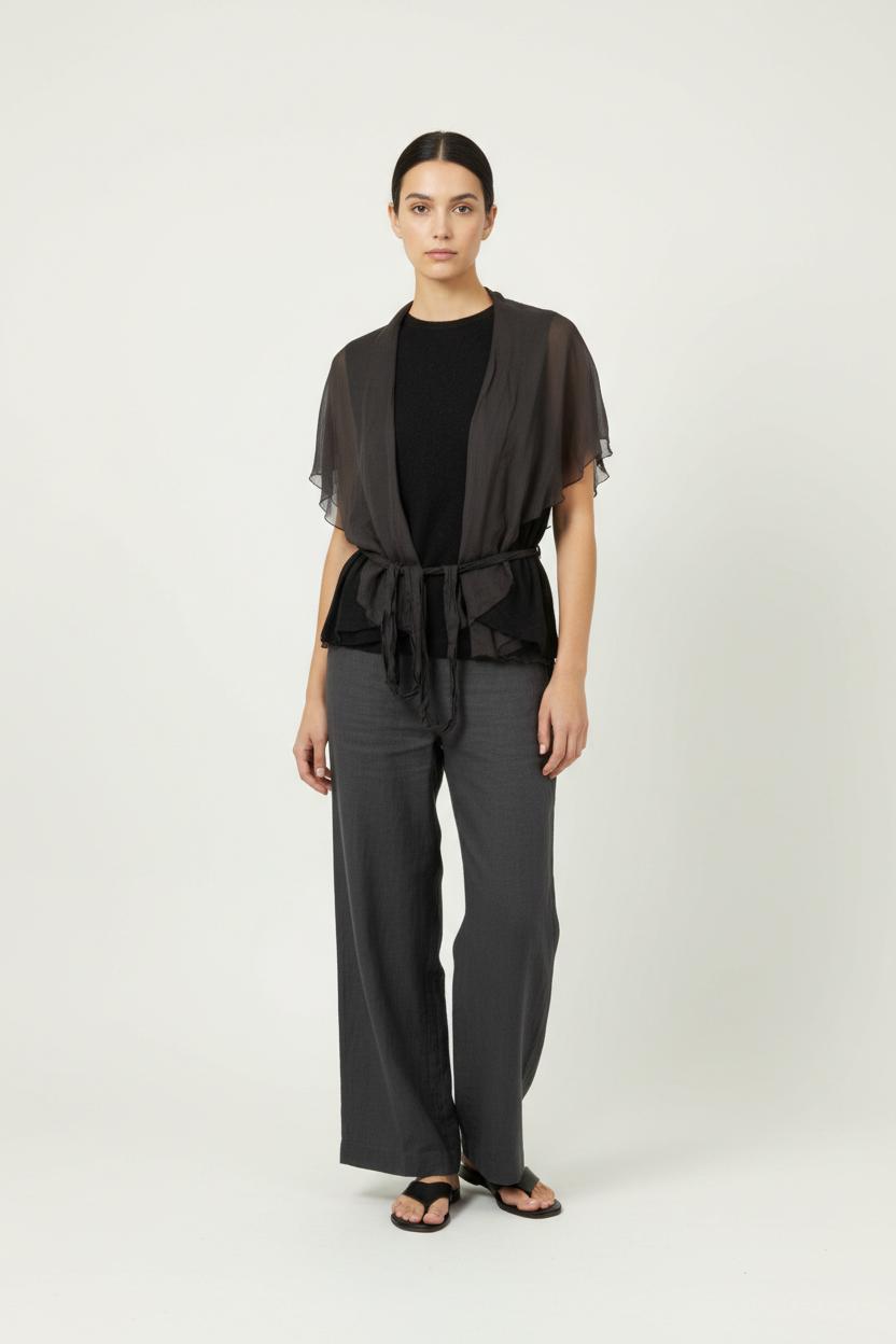 Cardigan Marron - Taille S/36 de la marque La Fée Maraboutée | PARAD91314 - Vendu par Paradigme - Image 1