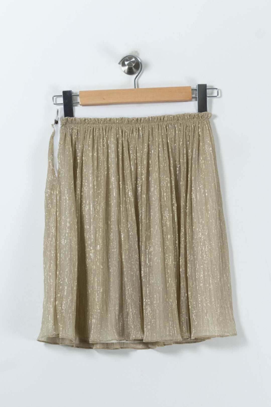 Jupe Plissée Or - Taille S/36 de la marque Claudie Pierlot | PARAD91323 - Vendu par Paradigme - Image 4