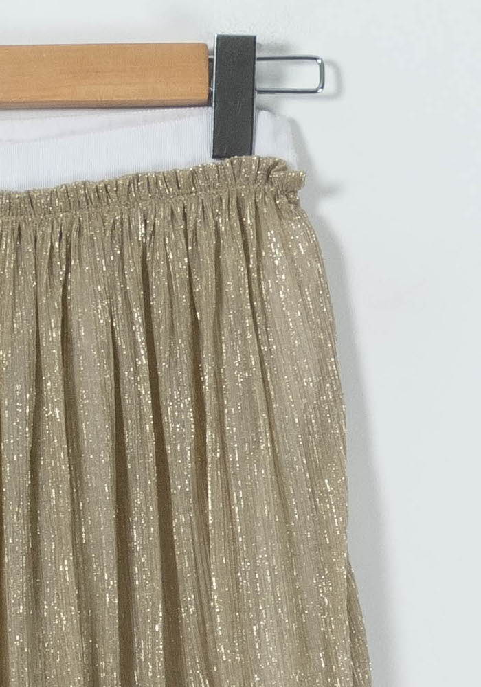 Jupe Plissée Or - Taille S/36 de la marque Claudie Pierlot | PARAD91323 - Vendu par Paradigme - Image 3