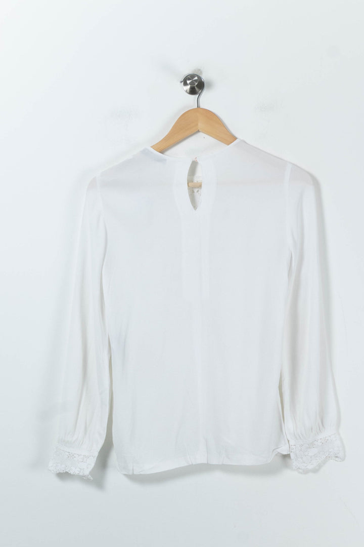 Blouse Blanche - Taille S/36 de la marque Sandro | PARAD91324 - Vendu par Paradigme - Image 4