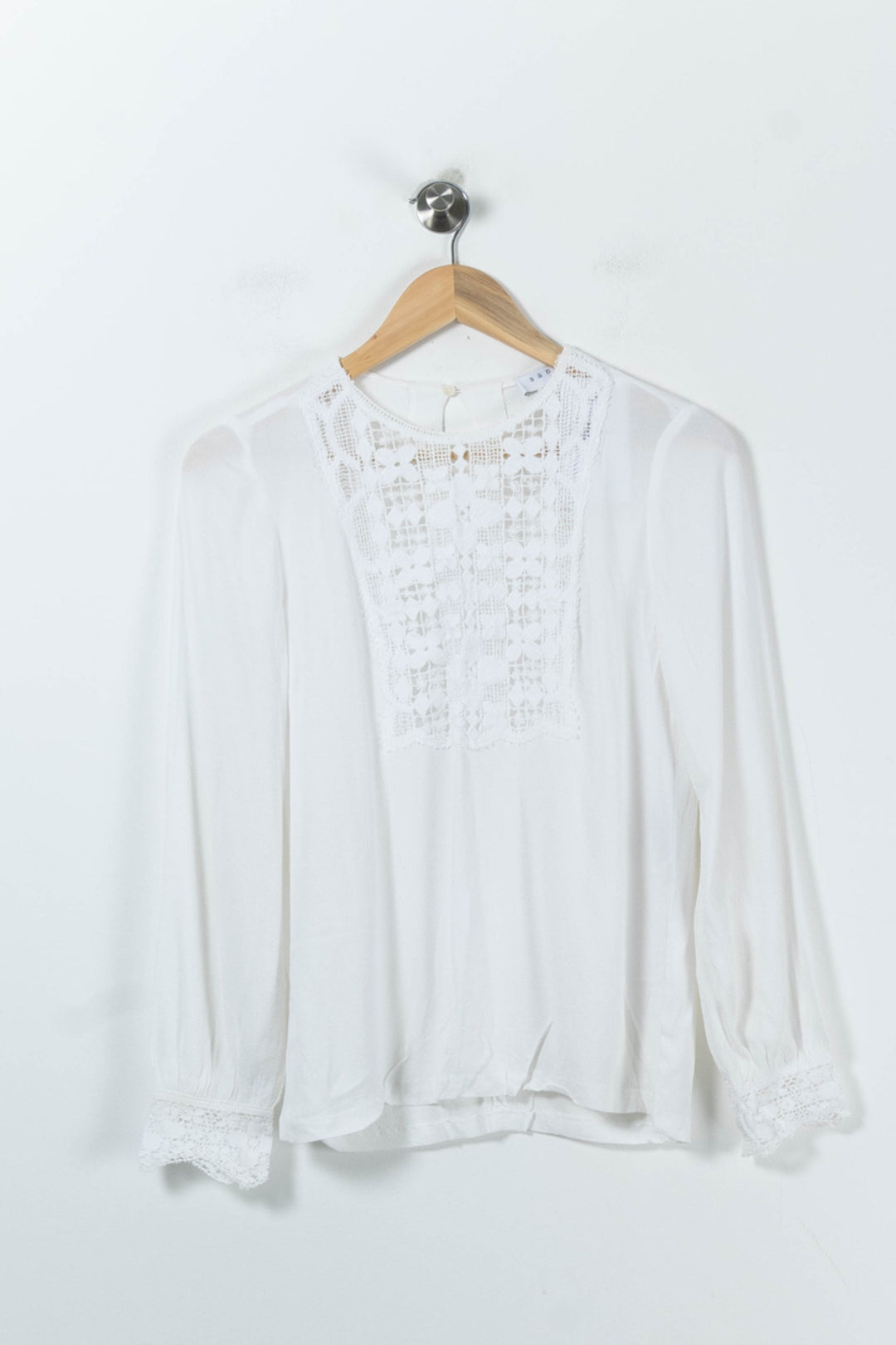 Blouse Blanche - Taille S/36 de la marque Sandro | PARAD91324 - Vendu par Paradigme - Image 2