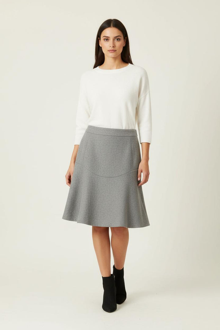 Jupe Évasée Grise - Taille M/38 de la marque Claudie Pierlot | PARAD91327 - Vendu par Paradigme - Image 1