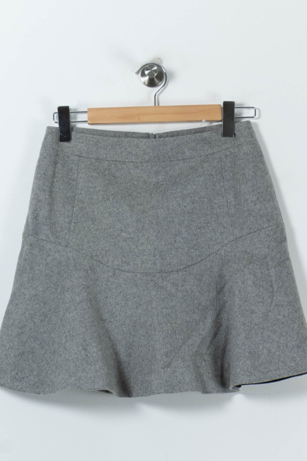 Jupe Évasée Grise - Taille M/38 de la marque Claudie Pierlot | PARAD91327 - Vendu par Paradigme - Image 2