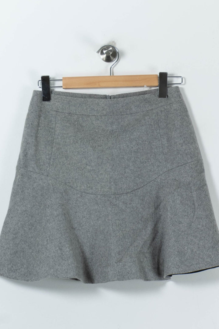 Jupe Évasée Grise - Taille M/38 de la marque Claudie Pierlot | PARAD91327 - Vendu par Paradigme - Image 2