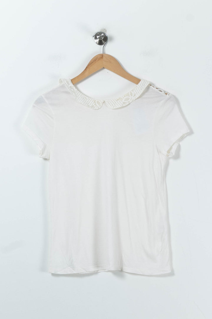 T-shirt Blanc - Taille S/36 de la marque Claudie Pierlot | PARAD91329 - Vendu par Paradigme - Image 4