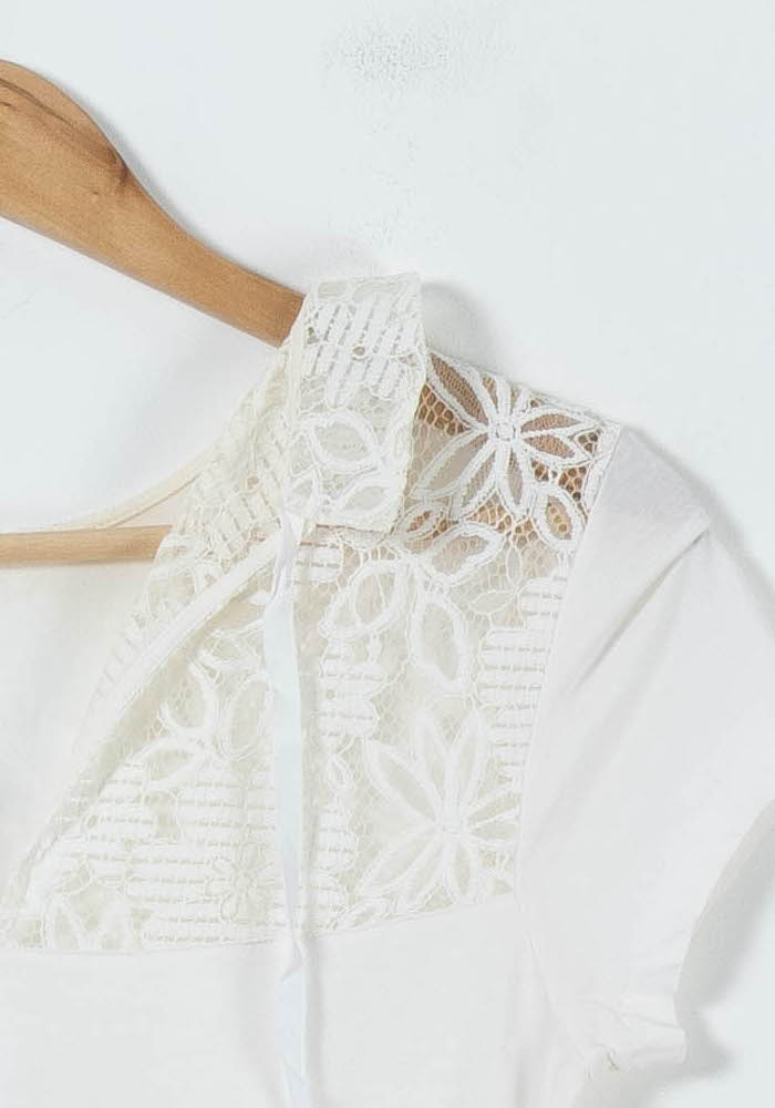 T-shirt Blanc - Taille S/36 de la marque Claudie Pierlot | PARAD91329 - Vendu par Paradigme - Image 3