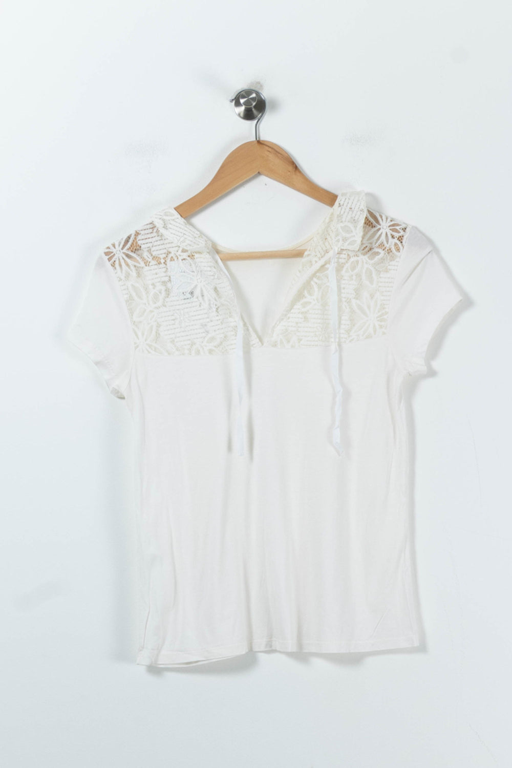 T-shirt Blanc - Taille S/36 de la marque Claudie Pierlot | PARAD91329 - Vendu par Paradigme - Image 2