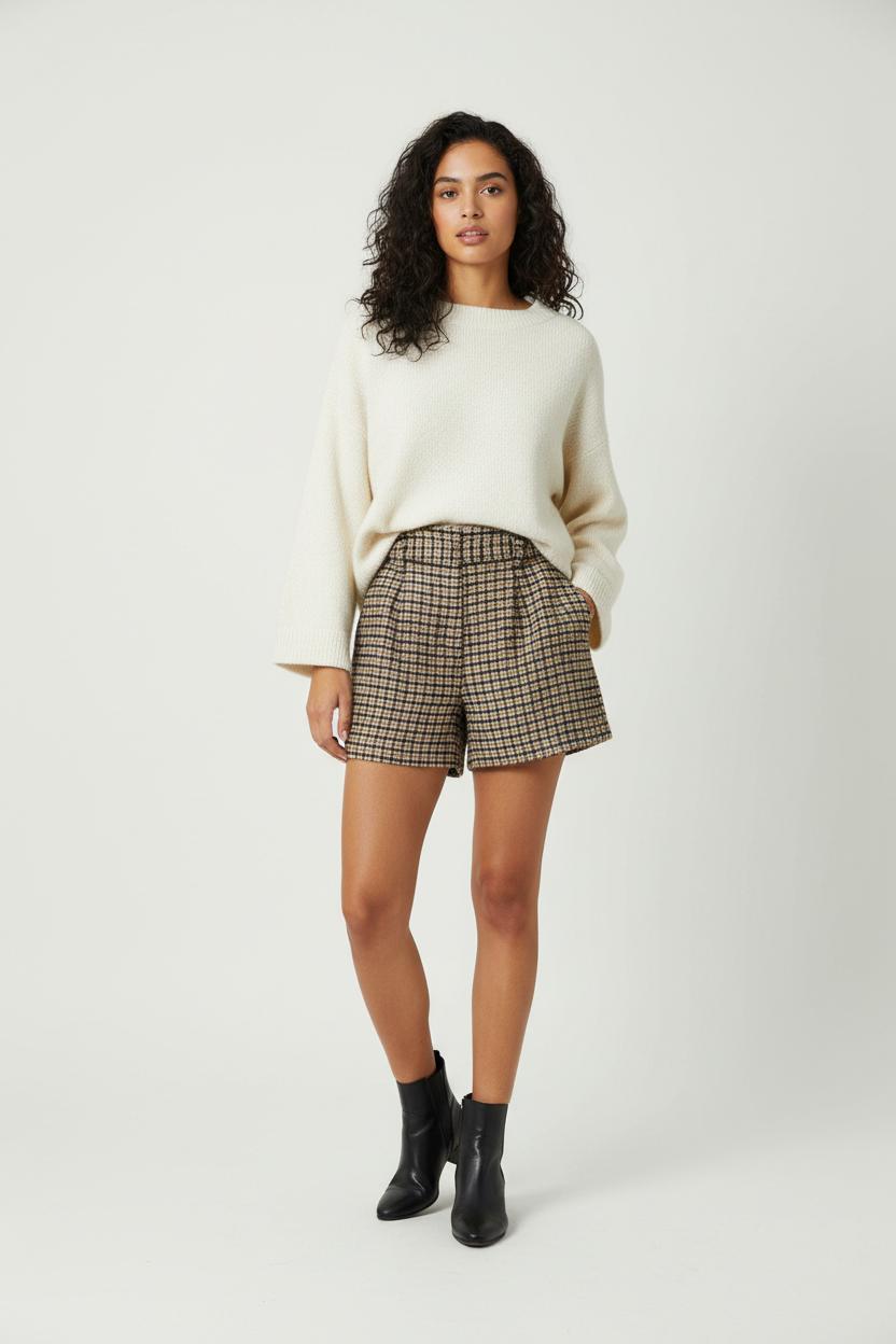 Shorts Marron et Beige - Taille S/36 de la marque Sézane | PARAD91339 - Vendu par Paradigme - Image 1