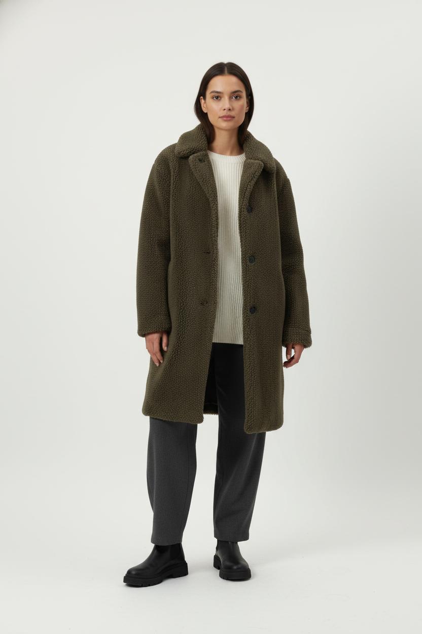 Manteau En Laine Verte - Taille XS/34 de la marque La Fée Maraboutée | PARAD91343 - Vendu par Paradigme - Image 1