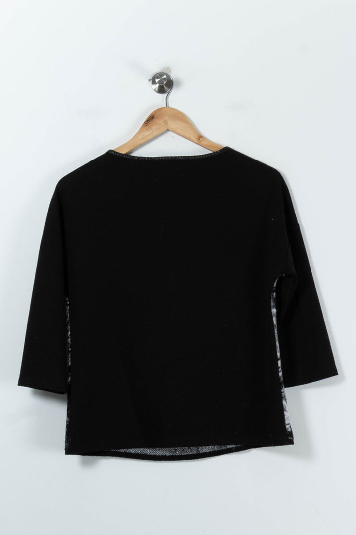 Sweat Gris et Noir - Taille S/36 de la marque La Fée Maraboutée | PARAD91349 - Vendu par Paradigme - Image 4