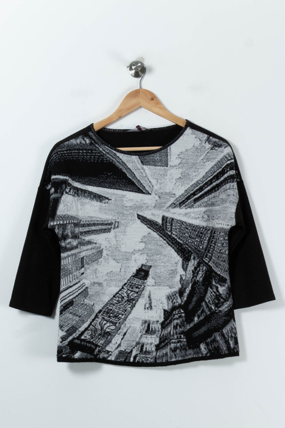 Sweat Gris et Noir - Taille S/36 de la marque La Fée Maraboutée | PARAD91349 - Vendu par Paradigme - Image 2