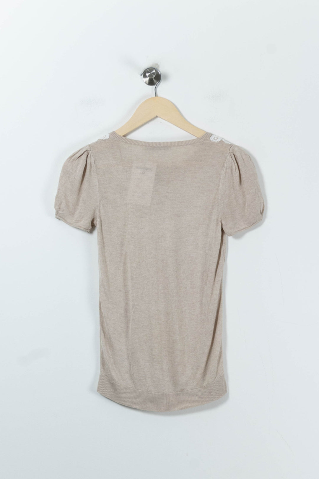Top Beige et Blanc - Taille XS/34 de la marque Kookai | PARAD91380 - Vendu par Paradigme - Image 4