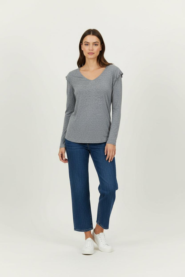 Tee-shirt à Manches Longues Gris - Taille S/36 de la marque ZAPA | PARAD91387 - Vendu par Paradigme - Image 1