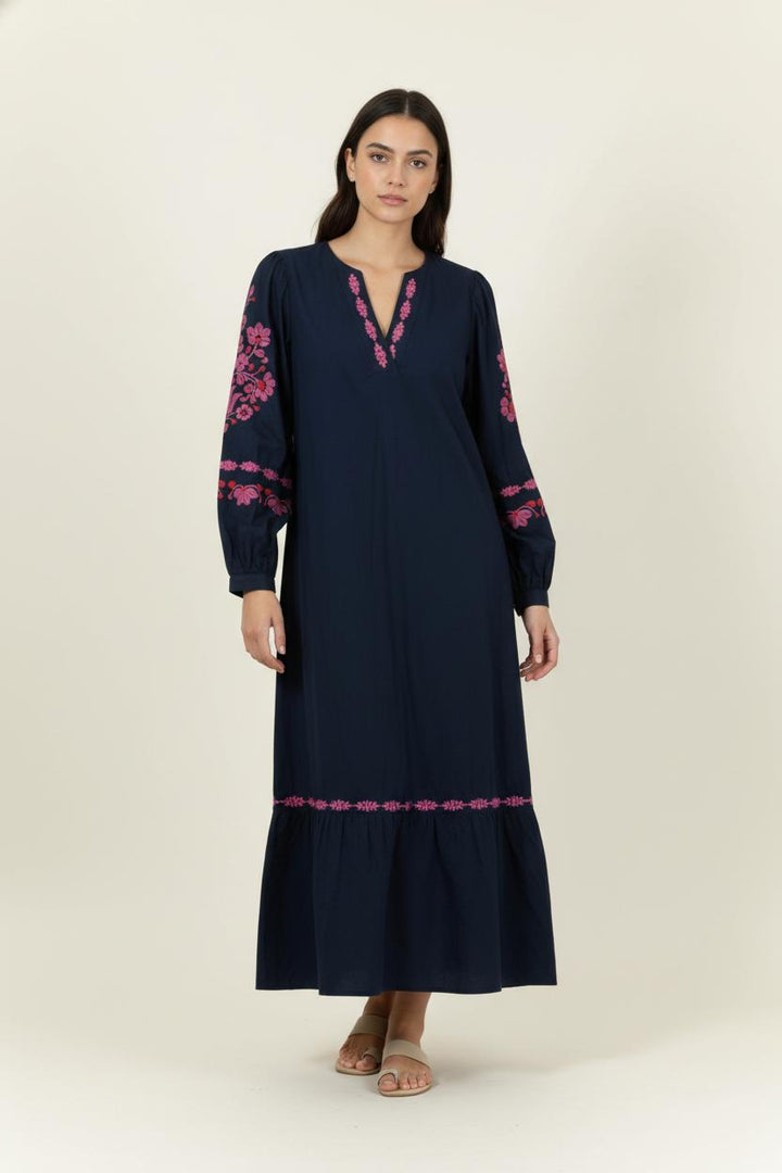 Robe Longue Bleu et Rose - Taille M/38 de la marque Sud express | PARAD91405 - Vendu par Paradigme - Image 1