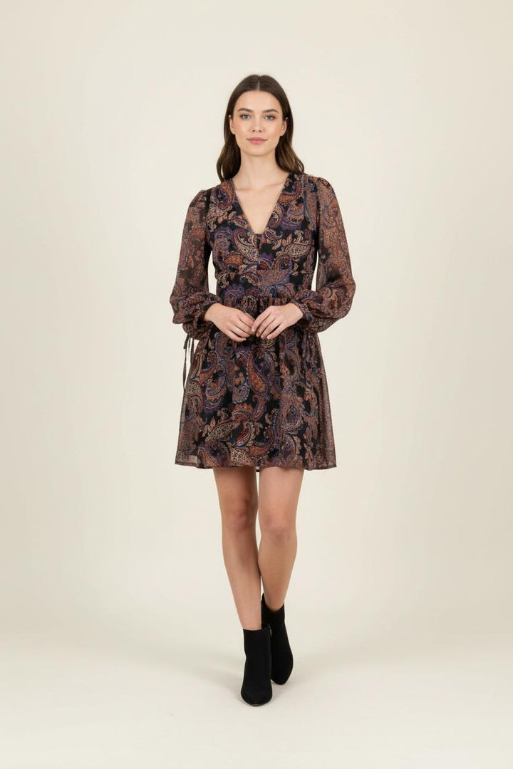Robe Courte Marron et Noire - Taille S/36 de la marque Opullence | PARAD91409 - Vendu par Paradigme - Image 1