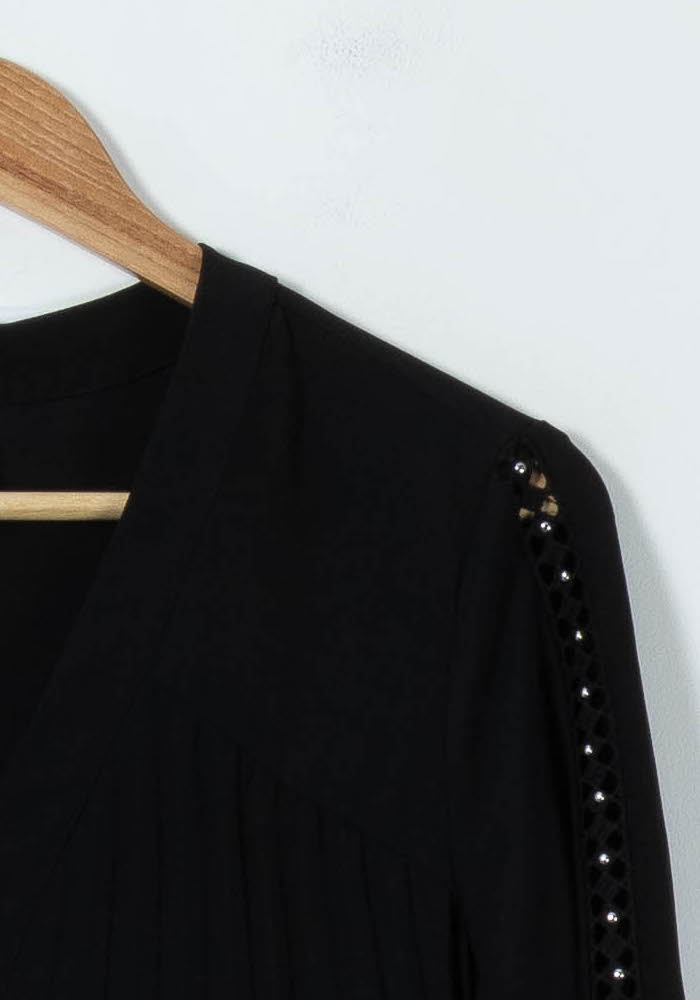 Robe Plissée Noire - Taille S/36 de la marque I.Code | PARAD91410 - Vendu par Paradigme - Image 3