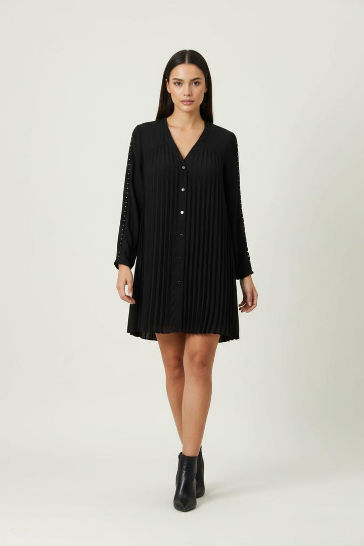 Robe Plissée Noire - Taille S/36 de la marque I.Code | PARAD91410 - Vendu par Paradigme - Image 1