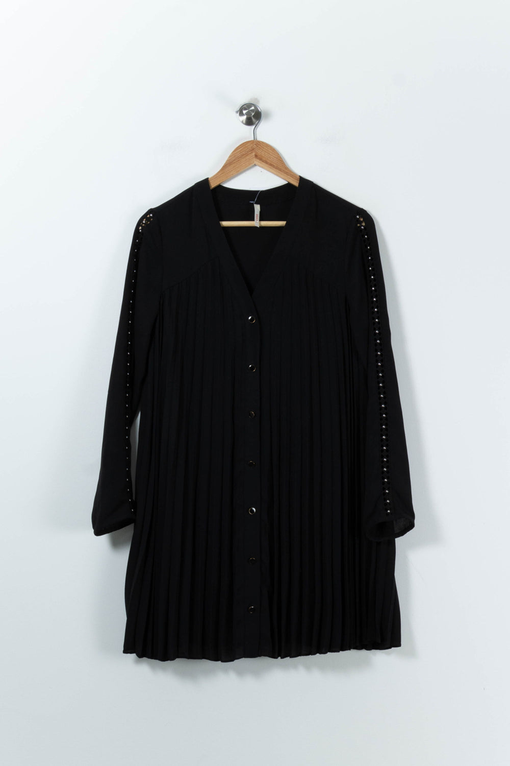 Robe Plissée Noire - Taille S/36 de la marque I.Code | PARAD91410 - Vendu par Paradigme - Image 2