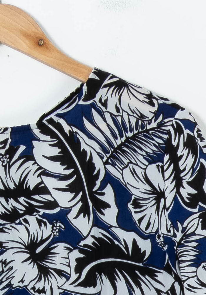 Robe Fleurie Bleue et Blanche - Taille L/40 de la marque Suncoo | PARAD91415 - Vendu par Paradigme - Image 3