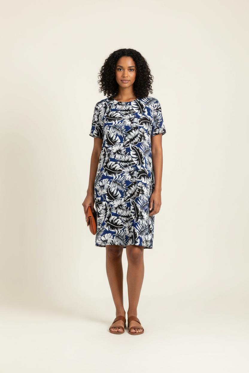 Robe Fleurie Bleue et Blanche - Taille L/40 de la marque Suncoo | PARAD91415 - Vendu par Paradigme - Image 1