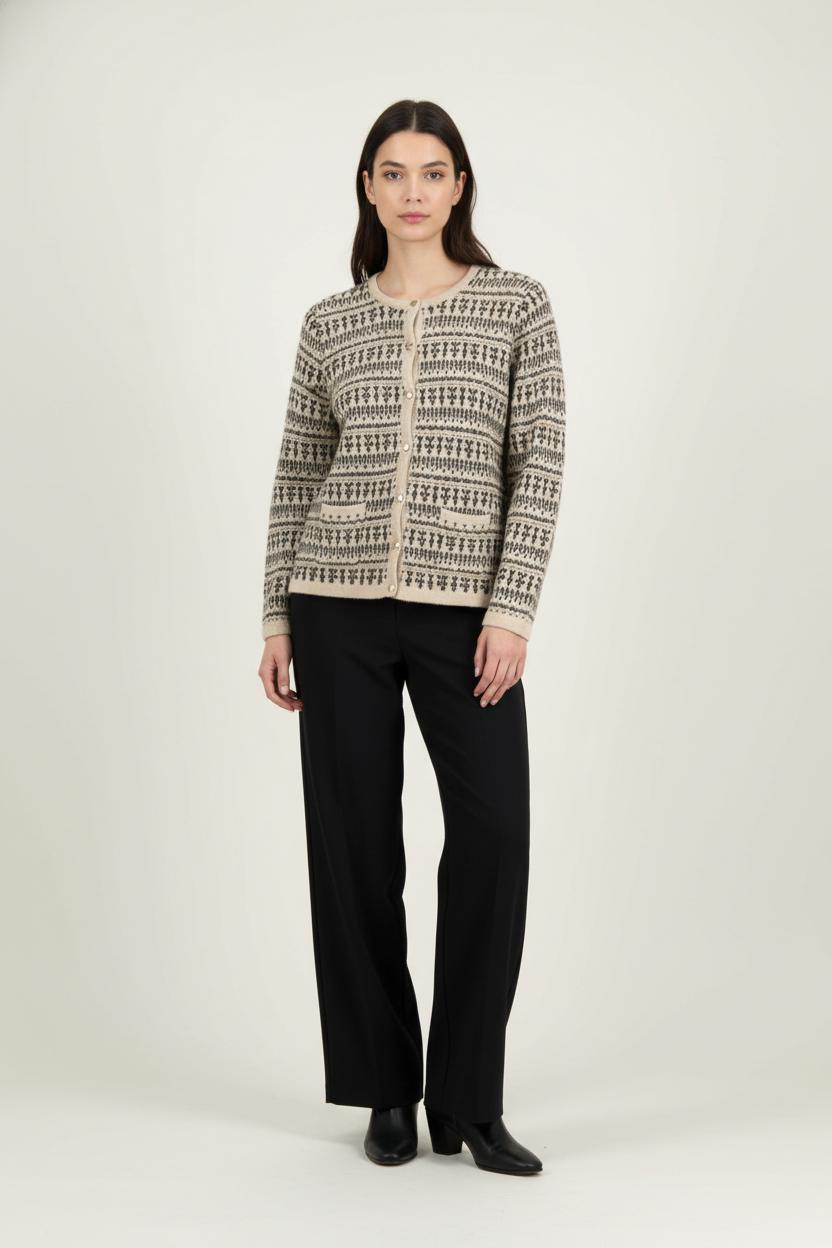 Cardigan Beige et Noir - Taille M/38 de la marque Pablo | PARAD91427 - Vendu par Paradigme - Image 1