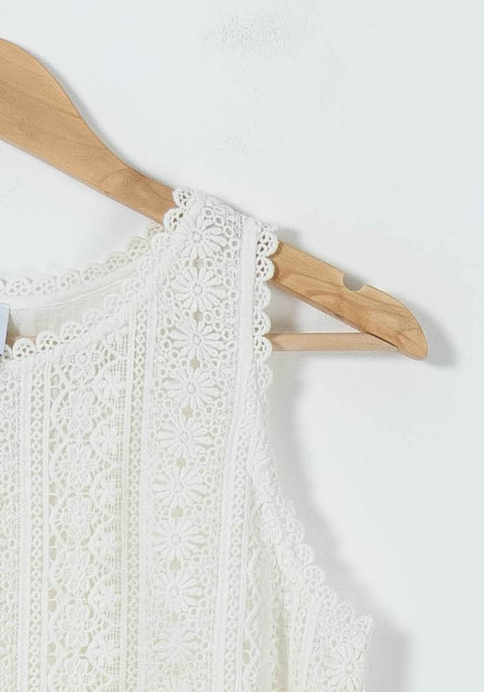 Robe Dentelle Blanche - Taille S/36 de la marque Petite Mendigote | PARAD91436 - Vendu par Paradigme - Image 3