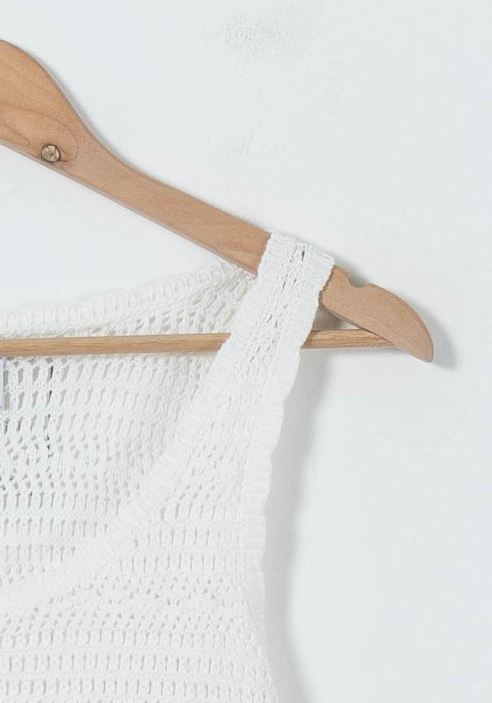Robe Crochet Blanche - Taille S/36 de la marque Petite Mendigote | PARAD91437 - Vendu par Paradigme - Image 3
