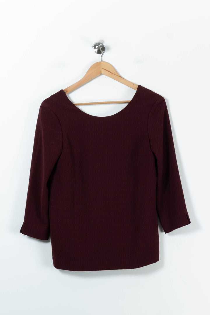 Blouse Bordeaux - Taille S/36 de la marque Sézane | PARAD91439 - Vendu par Paradigme - Image 2