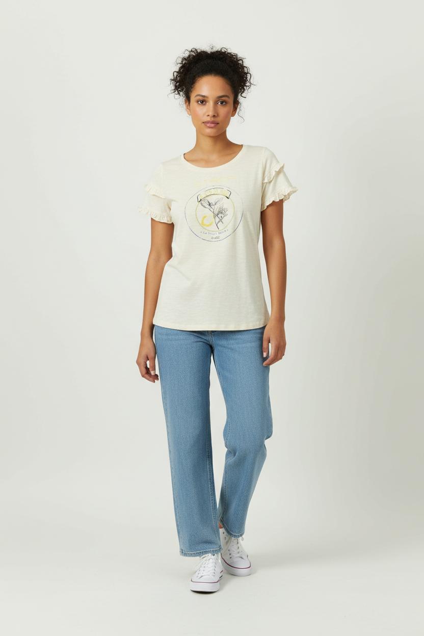 Tee-shirt Manches Courtes Jaune - Taille XS/34 de la marque Karl Marc John | PARAD91447 - Vendu par Paradigme - Image 1