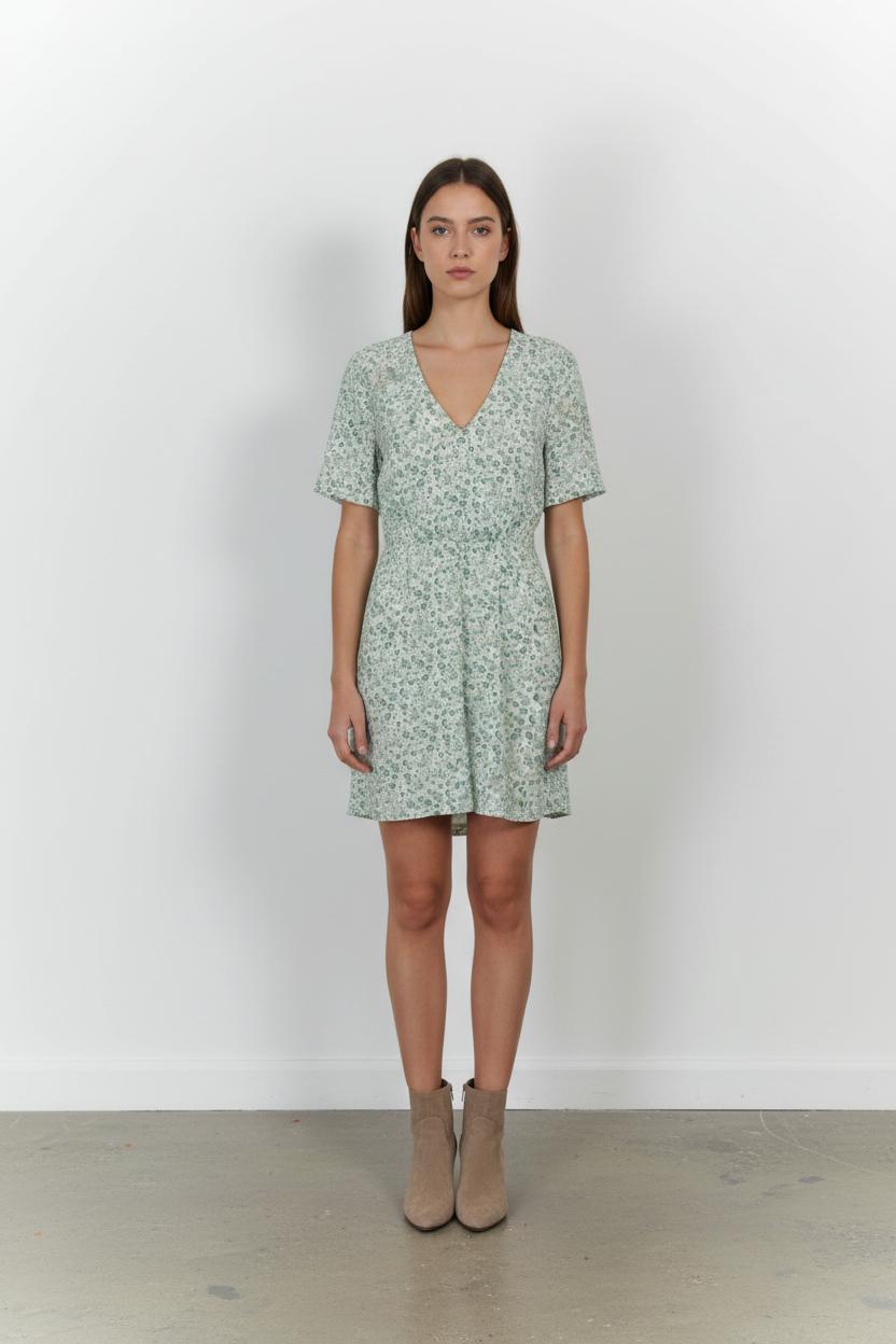 Robe Fleurie Verte - Taille L/40 de la marque Karl Marc John | PARAD91450 - Vendu par Paradigme - Image 1