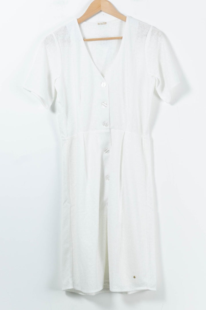 Robe Boutonnée Blanche - Taille L/40 de la marque Karl Marc John | PARAD91454 - Vendu par Paradigme - Image 2