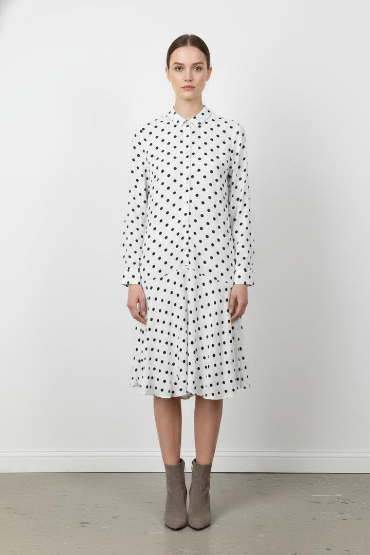 Robe Chemise Blanche et Noire - Taille XS/34 de la marque Karl Marc John | PARAD91456 - Vendu par Paradigme - Image 1