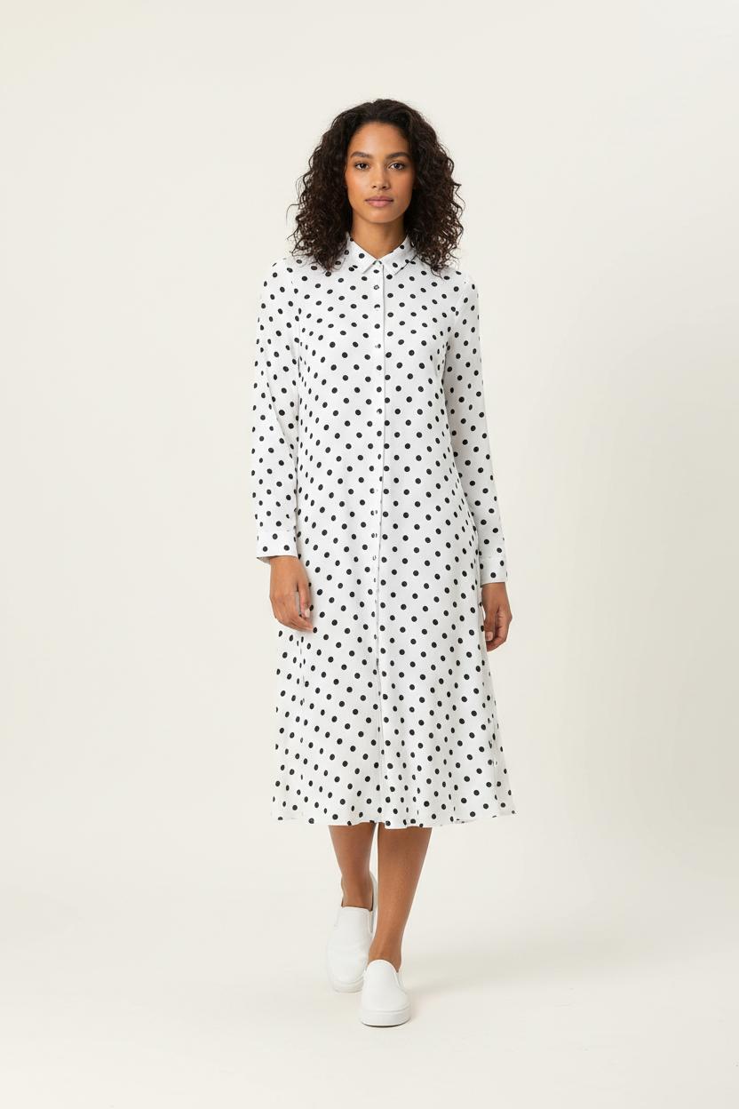 Robe Chemise Blanche et Noire - Taille S/36 de la marque Karl Marc John | PARAD91459 - Vendu par Paradigme - Image 1