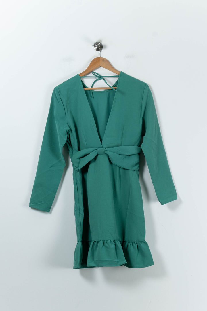 Robe Volantée Verte - Taille S/36 de la marque Karl Marc John | PARAD91460 - Vendu par Paradigme - Image 4