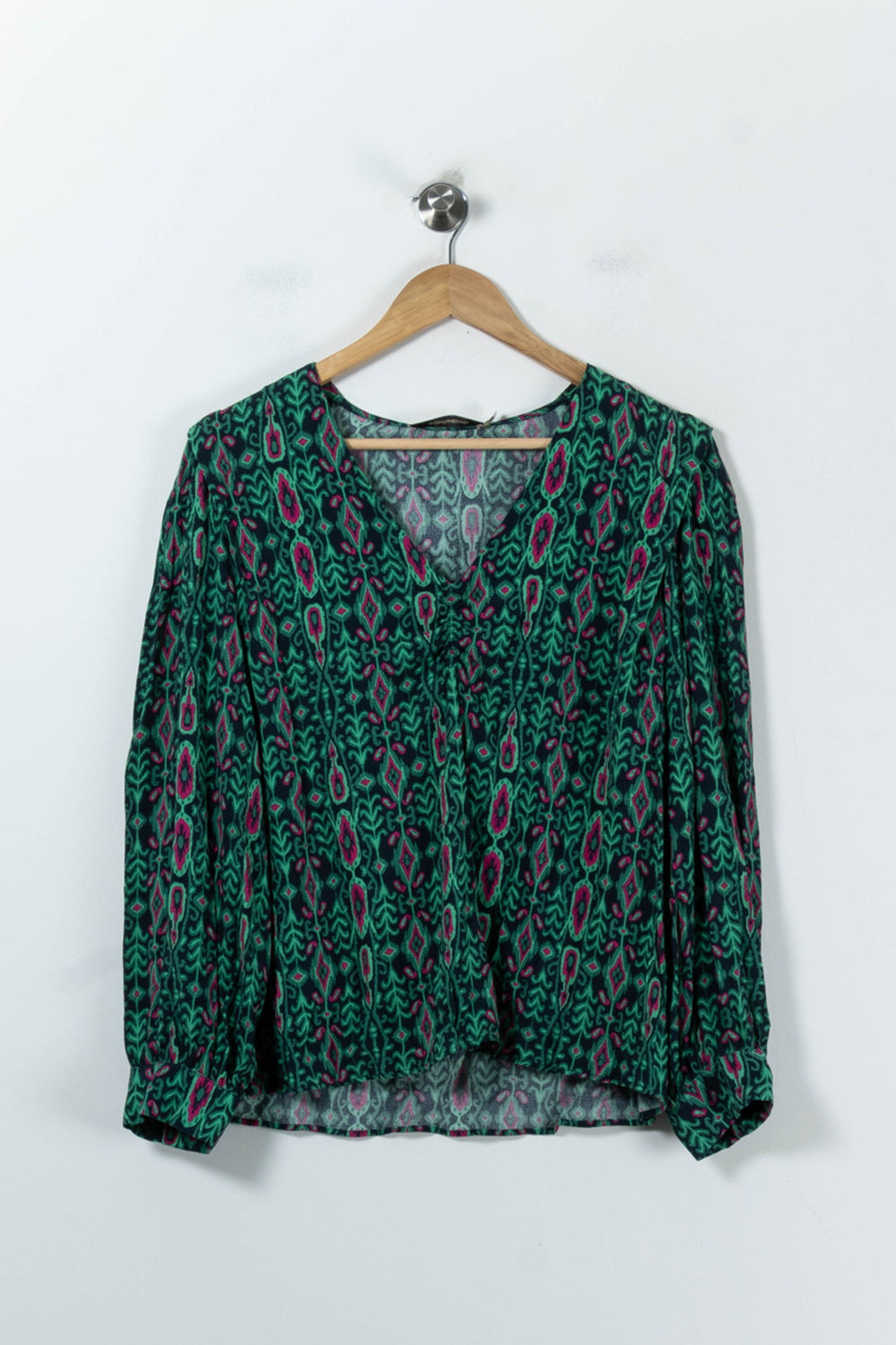 Blouse Verte et Rose - Taille XXL/44 de la marque La Fée Maraboutée | PARAD91469 - Vendu par Paradigme - Image 2