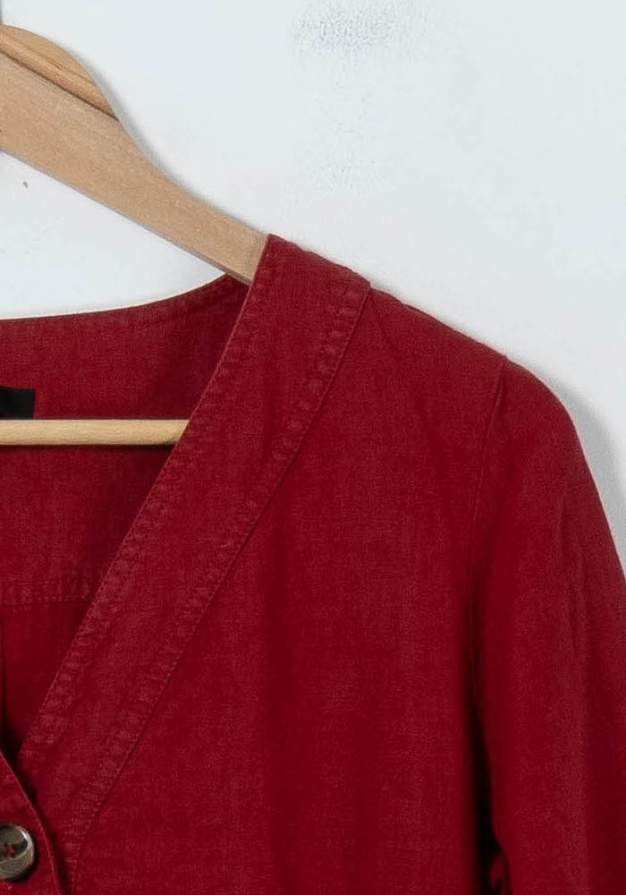 Robe Chemise Rouge - Taille M/38 de la marque Maison 123 | PARAD91475 - Vendu par Paradigme - Image 3