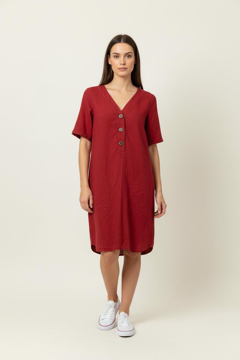 Robe Chemise Rouge - Taille M/38 de la marque Maison 123 | PARAD91475 - Vendu par Paradigme - Image 1