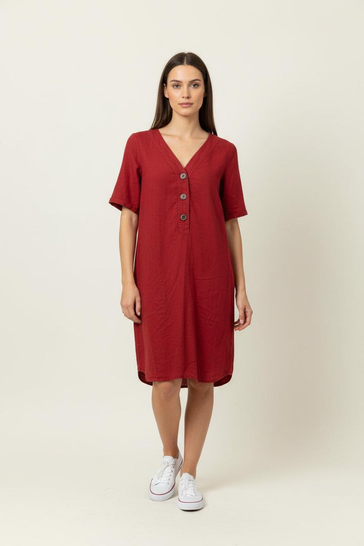 Robe Chemise Rouge - Taille M/38 de la marque Maison 123 | PARAD91475 - Vendu par Paradigme - Image 1