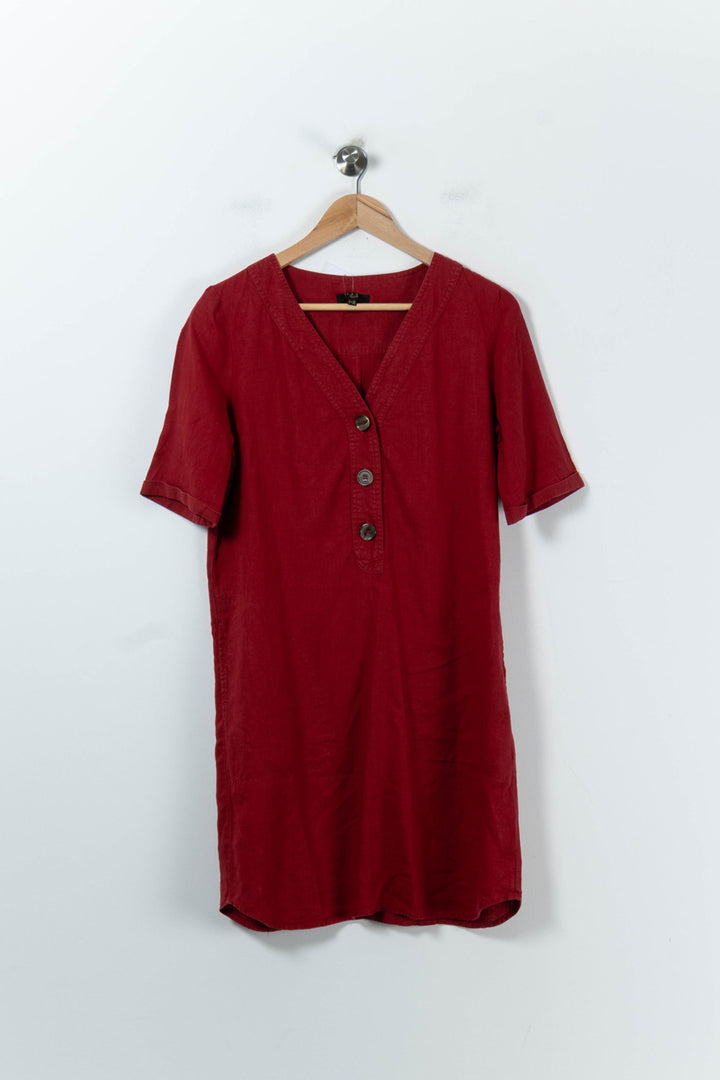 Robe Chemise Rouge - Taille M/38 de la marque Maison 123 | PARAD91475 - Vendu par Paradigme - Image 2