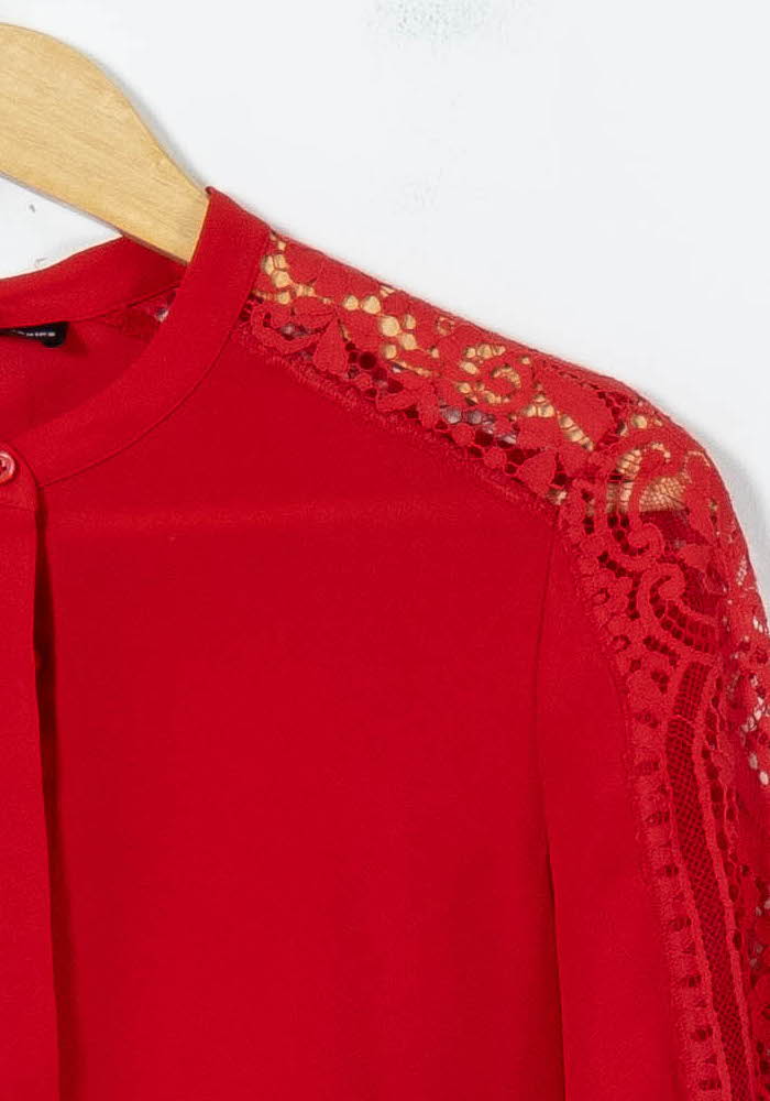 Blouse Rouge - Taille XS/34 de la marque The Kooples | PARAD91490 - Vendu par Paradigme - Image 3