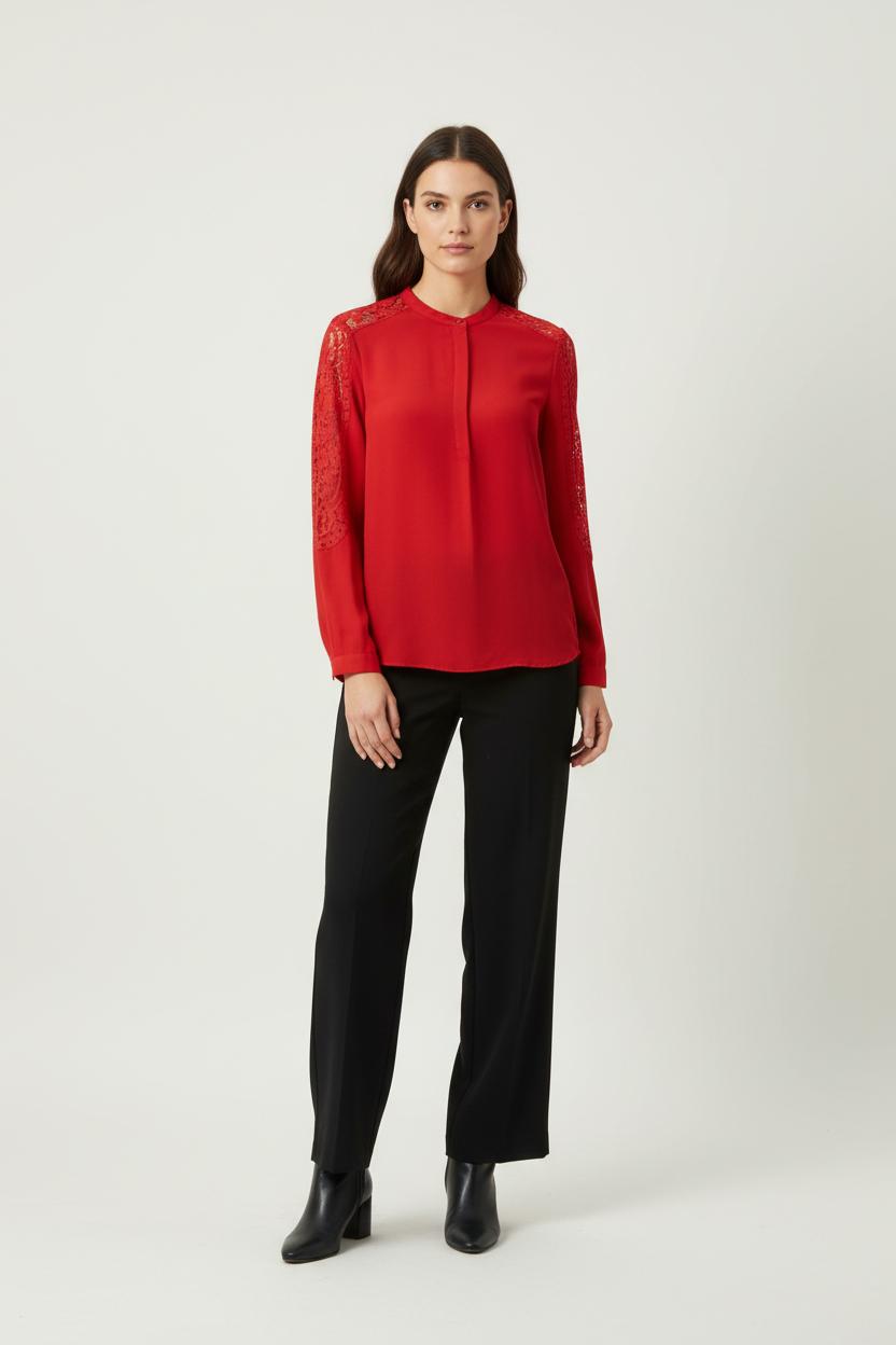 Blouse Rouge - Taille XS/34 de la marque The Kooples | PARAD91490 - Vendu par Paradigme - Image 1