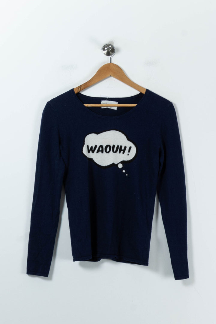 Pull Bleu et Blanc - Taille S/36 de la marque Sud express | PARAD91491 - Vendu par Paradigme - Image 2