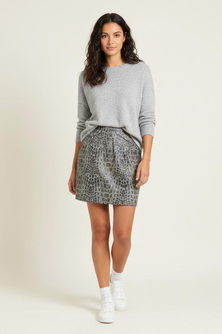 Jupe Courte Grise - Taille S/36 de la marque The Kooples | PARAD91500 - Vendu par Paradigme - Image 1