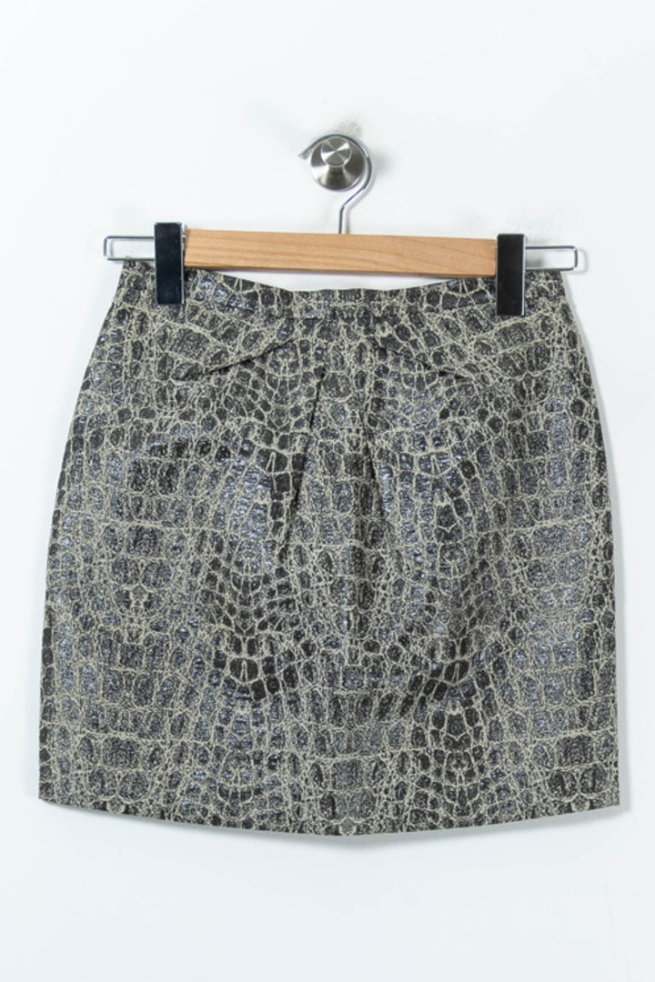 Jupe Courte Grise - Taille S/36 de la marque The Kooples | PARAD91500 - Vendu par Paradigme - Image 2